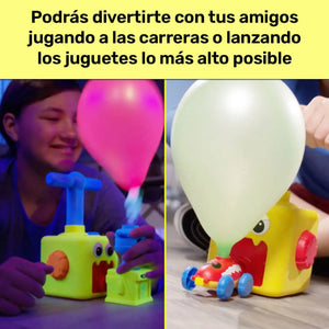 Coche de carreras con globos