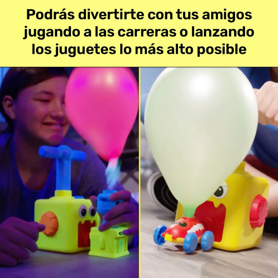 Coche de carreras con globos