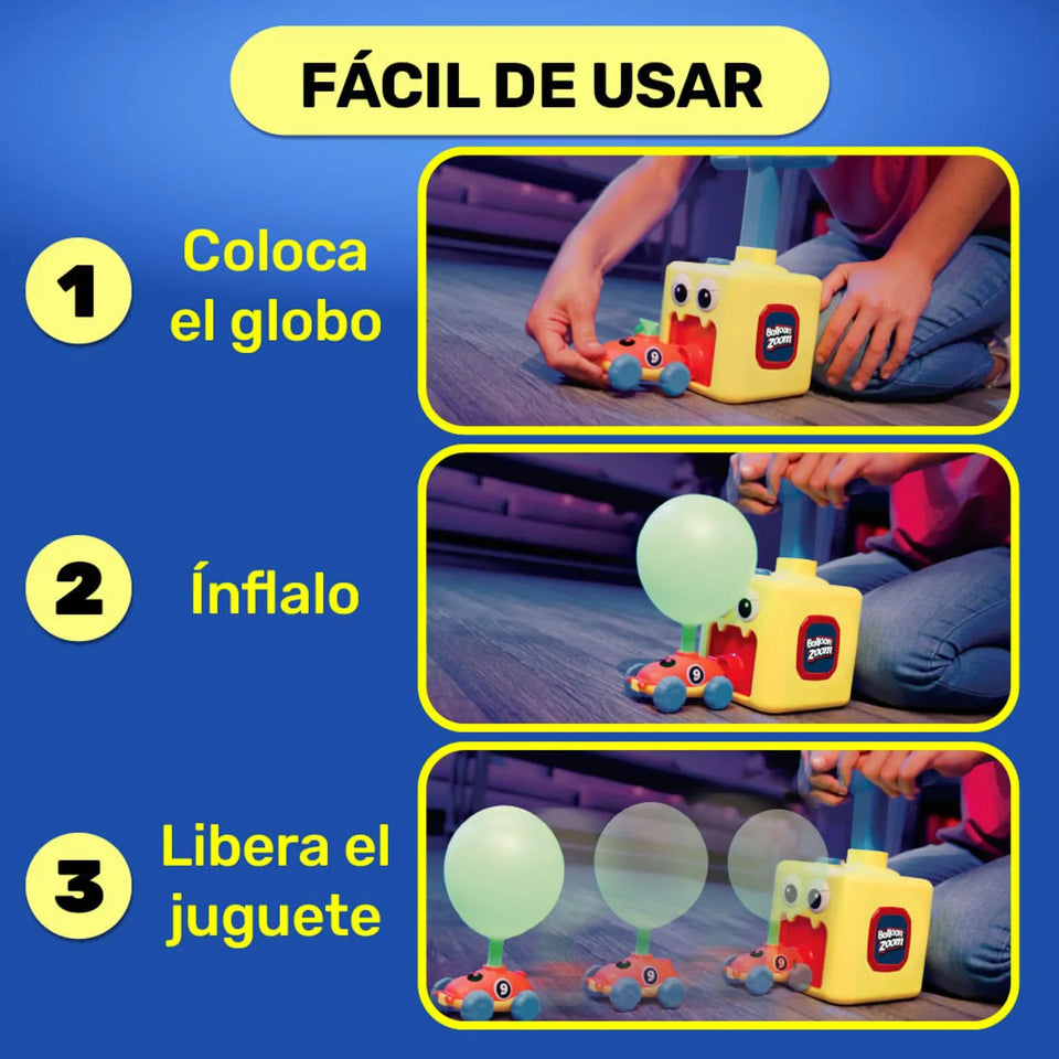 Coche de carreras con globos